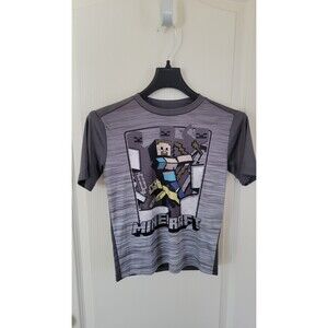 Boy's Mojang Minecraft Heathered Gray T-Shirt